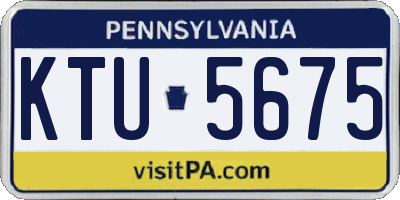 PA license plate KTU5675