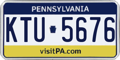PA license plate KTU5676