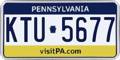 PA license plate KTU5677