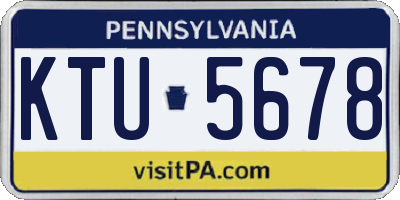 PA license plate KTU5678
