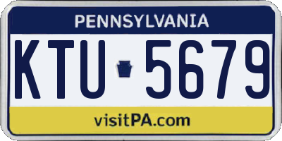 PA license plate KTU5679