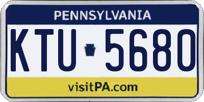 PA license plate KTU5680