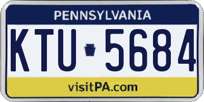 PA license plate KTU5684