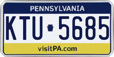 PA license plate KTU5685