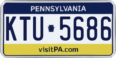 PA license plate KTU5686