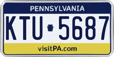 PA license plate KTU5687