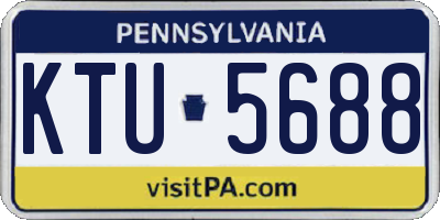 PA license plate KTU5688