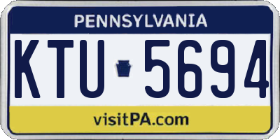 PA license plate KTU5694
