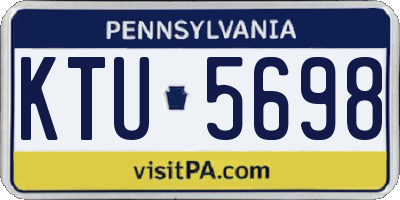 PA license plate KTU5698