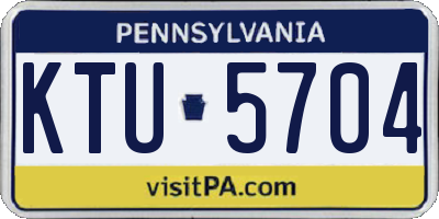 PA license plate KTU5704