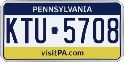 PA license plate KTU5708