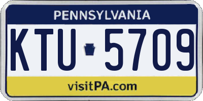 PA license plate KTU5709