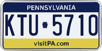 PA license plate KTU5710