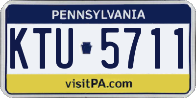 PA license plate KTU5711