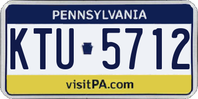 PA license plate KTU5712