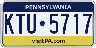 PA license plate KTU5717