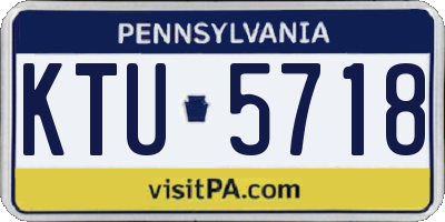 PA license plate KTU5718