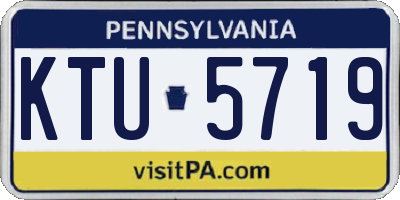 PA license plate KTU5719
