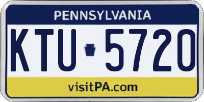 PA license plate KTU5720