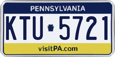 PA license plate KTU5721