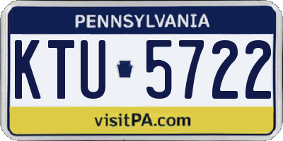 PA license plate KTU5722