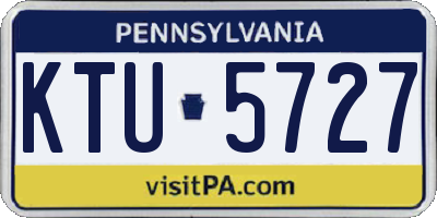 PA license plate KTU5727