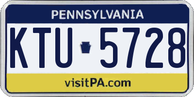 PA license plate KTU5728