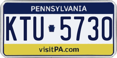 PA license plate KTU5730