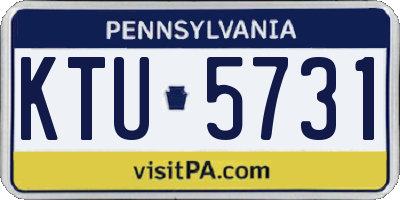 PA license plate KTU5731