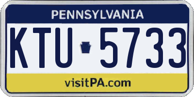 PA license plate KTU5733