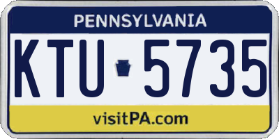 PA license plate KTU5735
