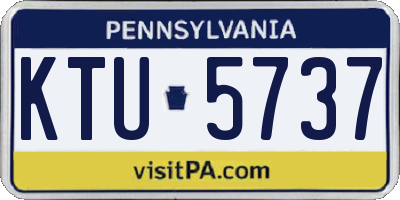 PA license plate KTU5737