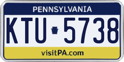 PA license plate KTU5738