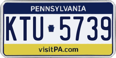 PA license plate KTU5739