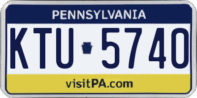 PA license plate KTU5740