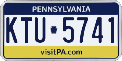 PA license plate KTU5741