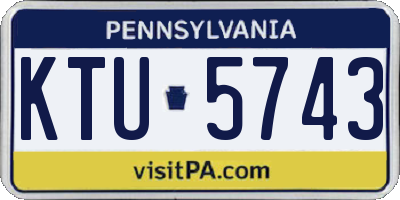 PA license plate KTU5743