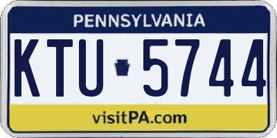 PA license plate KTU5744
