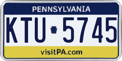 PA license plate KTU5745