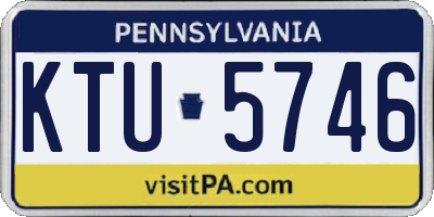 PA license plate KTU5746
