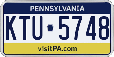 PA license plate KTU5748