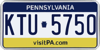 PA license plate KTU5750