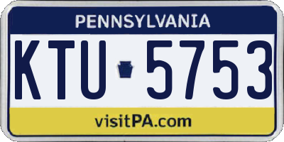 PA license plate KTU5753