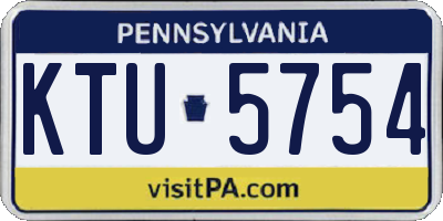 PA license plate KTU5754