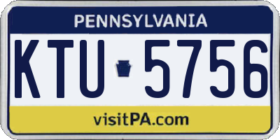 PA license plate KTU5756