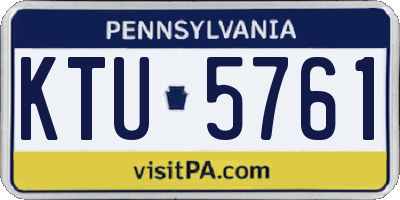 PA license plate KTU5761