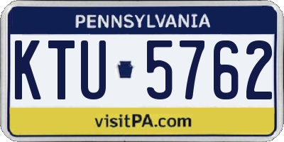 PA license plate KTU5762