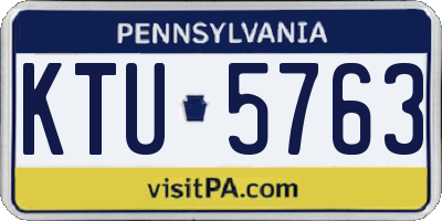 PA license plate KTU5763