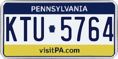 PA license plate KTU5764