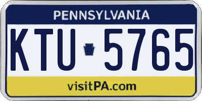 PA license plate KTU5765